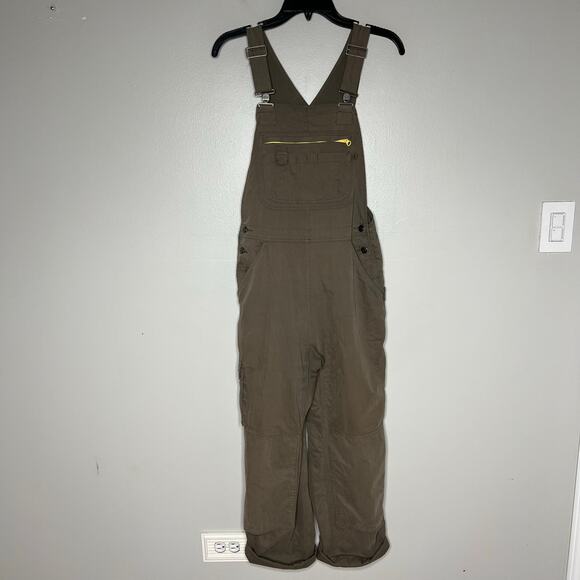 Duluth Trading Co. Women's Heirloom Gardening Bibs Overalls Taupe Brown XS x 31 - Picture 1 of 13